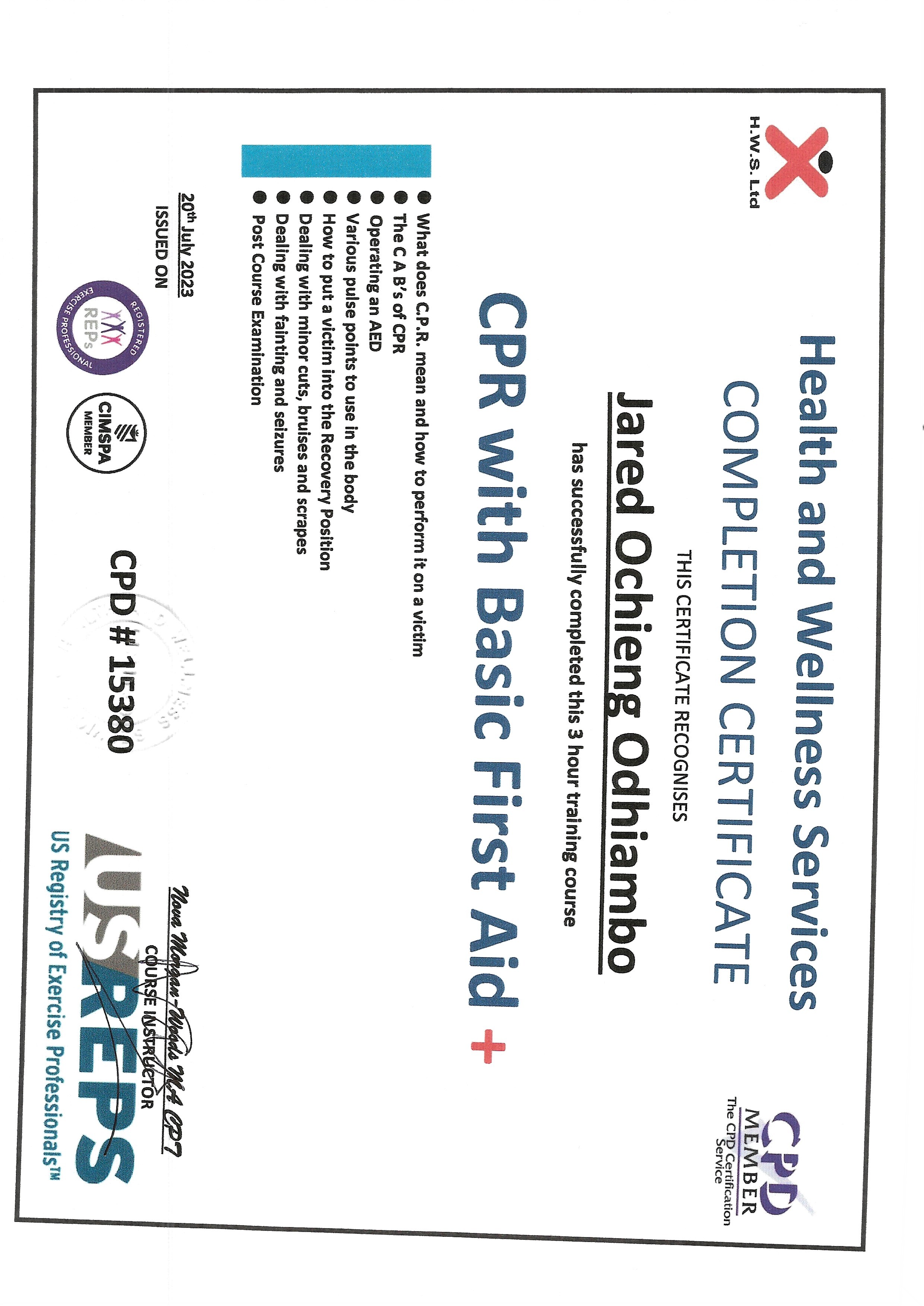 CPR with Basic First Aid